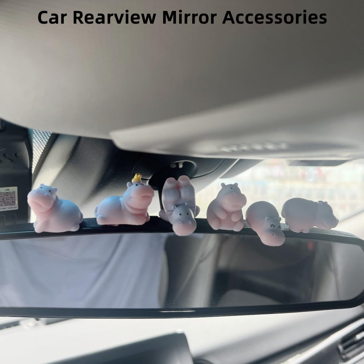 Car Rearview Mirror Accessories, Hippo Dashboard Decor, Ornament, Interior Decoration Accessories for Car Rearview Mirror and Dashboard, Funny Ornament Gifts image number 2