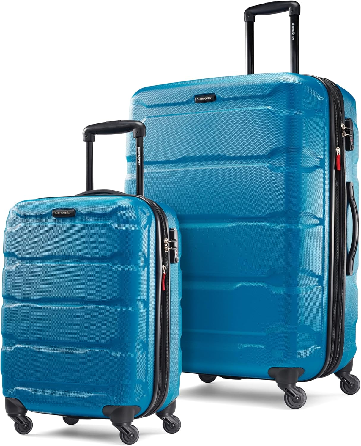Samsonite Unisex-Adult Omni Pc Hardside Expandable Luggage with Spinner Wheels, Teal, 3-Piece Set (20/24/28), Omni Pc Hardside Expandable Luggage with Spinner Wheels