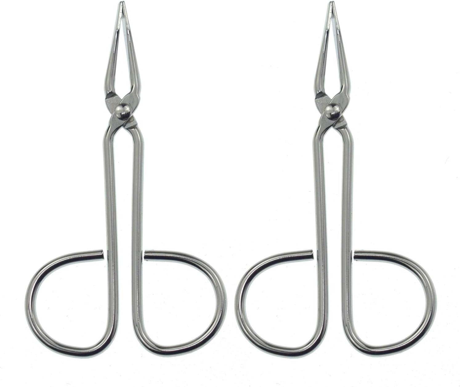 Motanar (2 Pack) Scissors Shaped Eyebrow Tweezers Clip - Flat Tip Tweezers Hair Plucker for Hair and Eyebrows Personal Care Multicolor (Silver & Straight)