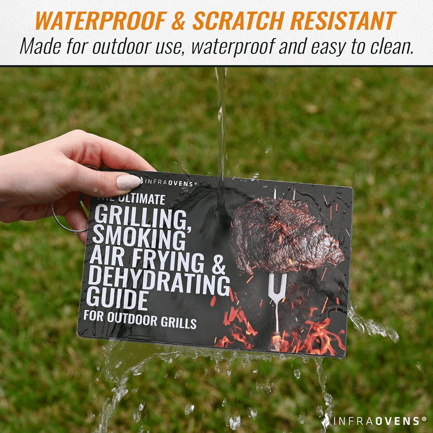 INFRAOVENS Cooking Guide Accessory for Ninja Woodfire Outdoor Grill Pro XL, Pro Connect XL, OG800 OG900 Series, Waterproof Cheat Sheet for Wood Fire 7-In-1, Electric Master Grill, Air Fryer & Smoker image number 2