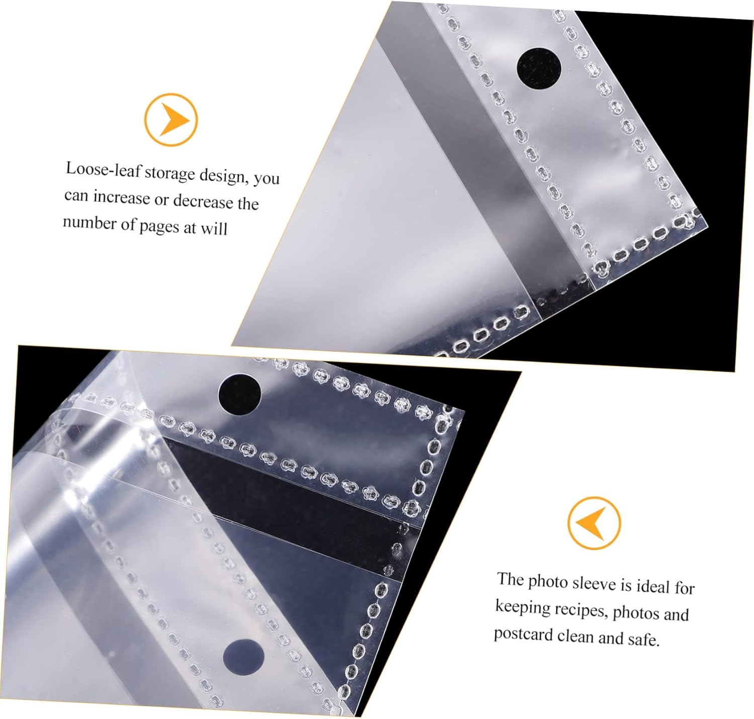 HAPINARY Album Pages Sleeves 20Pcs Photo Sheet Page Protectors 6 Inch for Safe and Organized Photo Storage - Transparent image number 4