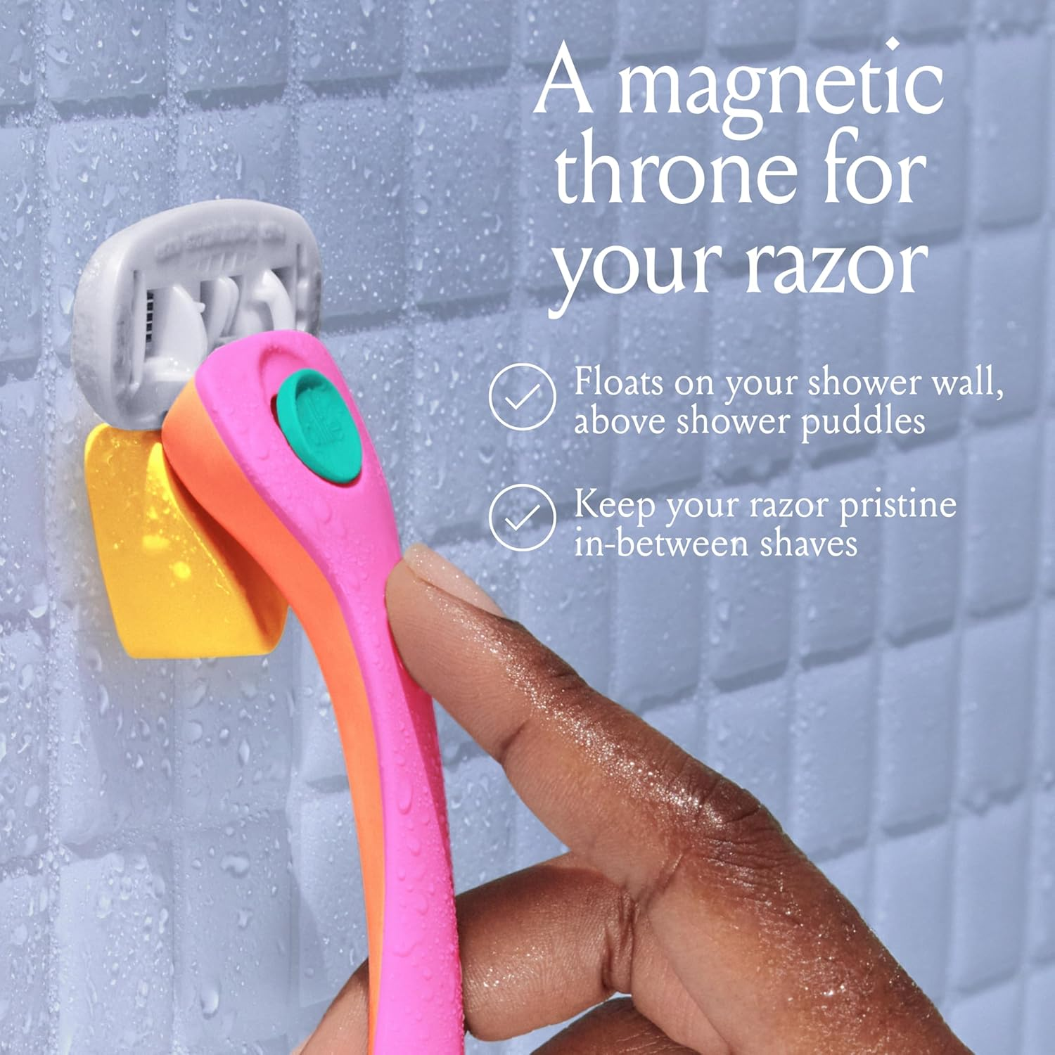 Billie - Malibu Razor Starter Kit +1 | 5 Blades | Women'S Razor | Women'S Shaver | Shower Holder | Magnetic Holder | Aloe Lubricant | Close, Smooth & Gentle Shave | Sensitive Skin | Pivoting Head | Dermatologically Tested | No-Slip Handle