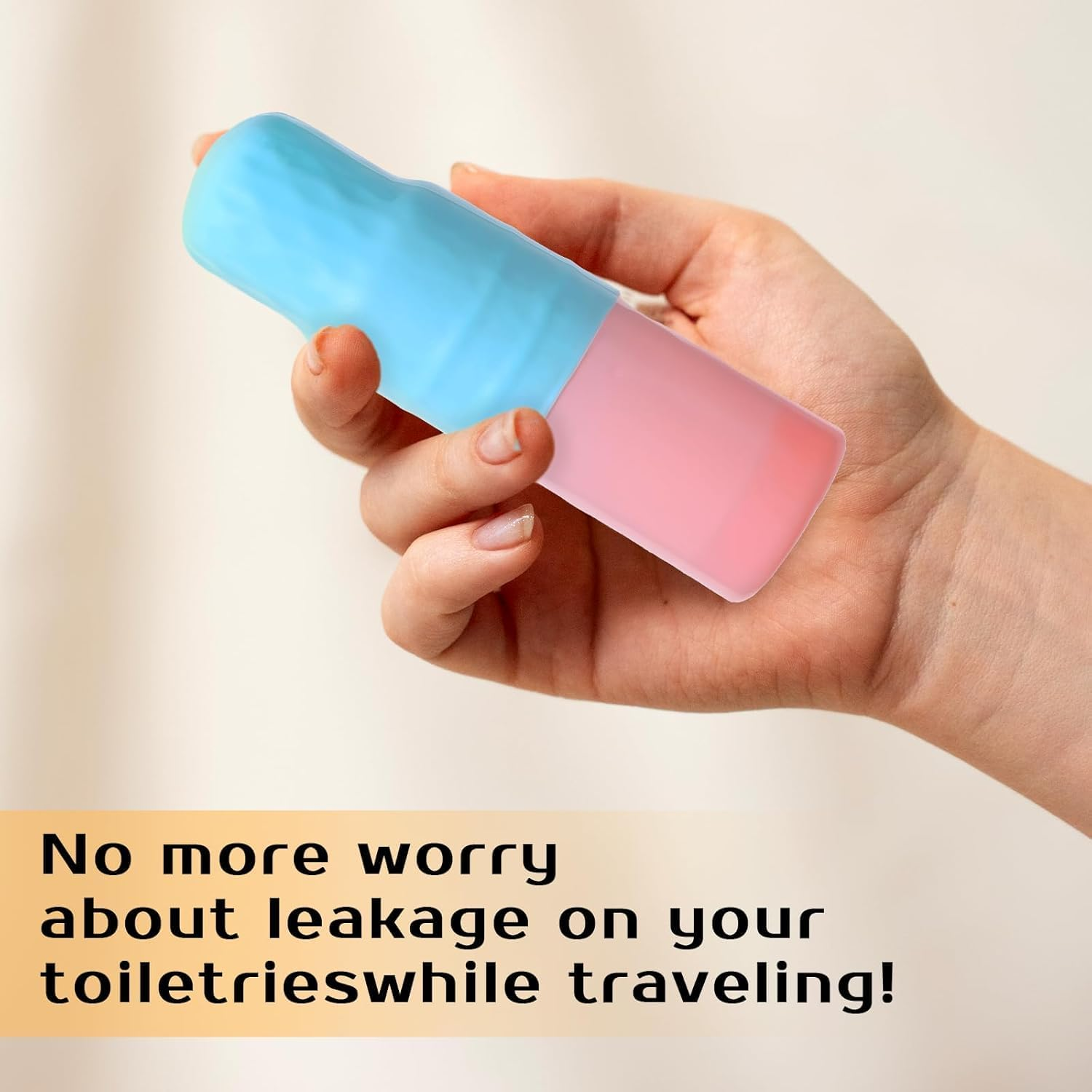 Fokmuaex 10 Pack Silicone Bottle Covers, Unisex Travel Essentials for Cruise & Plane, Leak-Proof Accessories for Shampoo, Lotion, Cosmetics - Fits Most Travel-Size Bottles, 5 Color Options image number 4