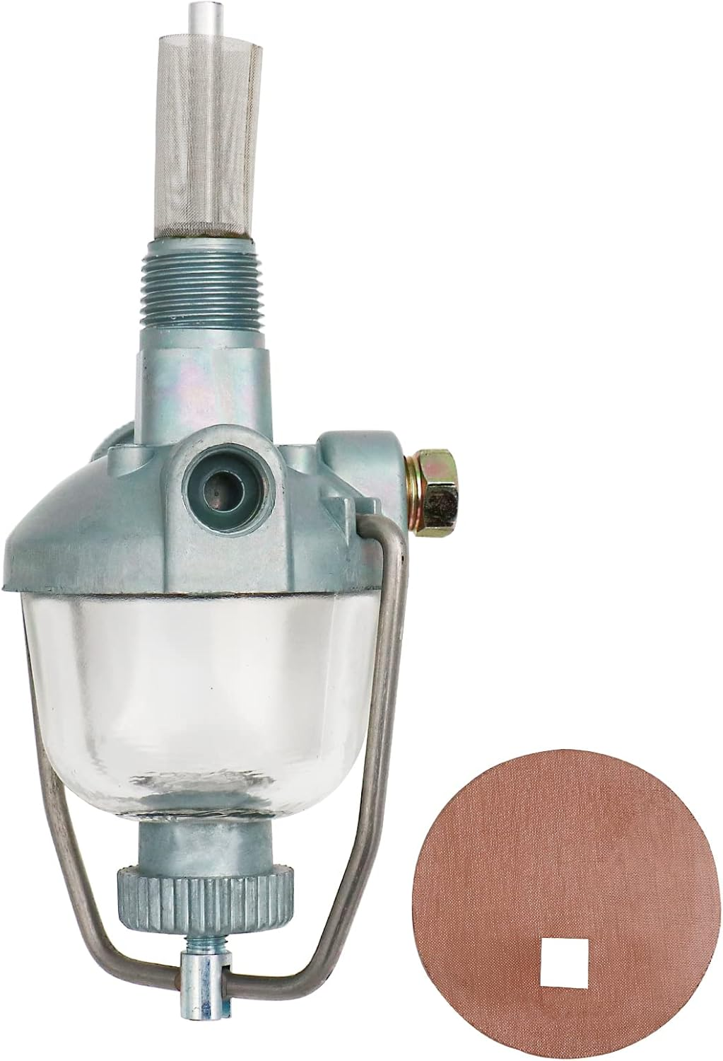 THUNDERMINGO Fuel Sediment Bowl 2NAA9155B Assembly for Ford Tractor 8N 9N 2N Fuel Sediment Bowl Glass NAA Jubilee Tractor Massey Ferguson TE20 TO20 TO30 TO35 MF35 MF50 Replacement 180141M91 2N9155B image number 4