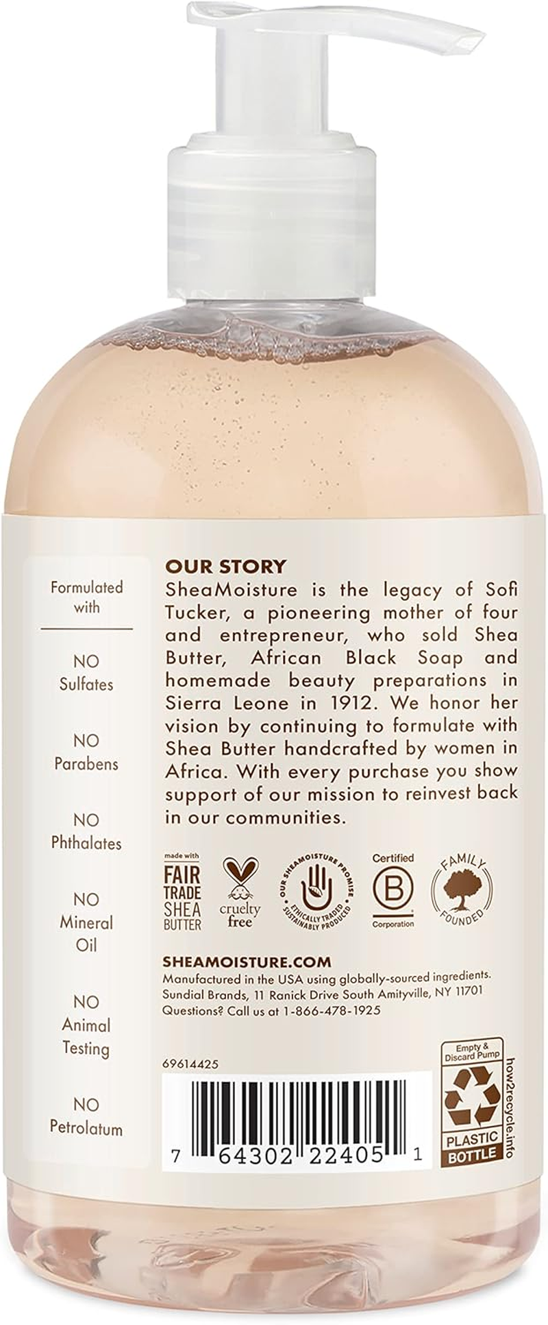 Sheamoisture Baby Wash and Shampoo 100% Virgin Coconut Oil for Baby Skin Cruelty Free Skin Care 13 Oz image number 3