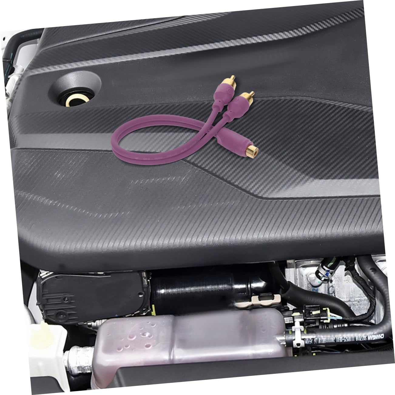 Iplusmile Car Audio RCA Splitter Cable 2Pcs 1 Female to 2 Male Subwoofer Amplifier Adapter for Car Audio System and Home Theater Sound image number 1