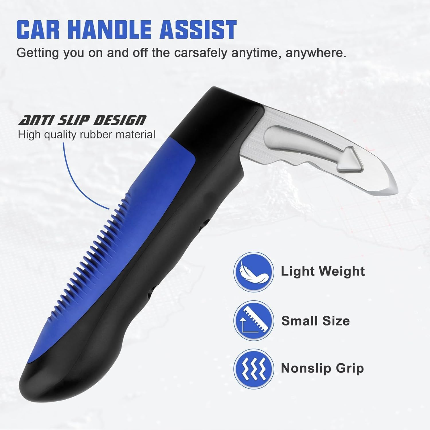 Car Door Handle Assist for Elderly Car Handle Assist Portable Vehicle Support Handle for Getting in and Out of Car Car Door Latch Handle with Window Breaker for Seniors and Handicapped image number 3
