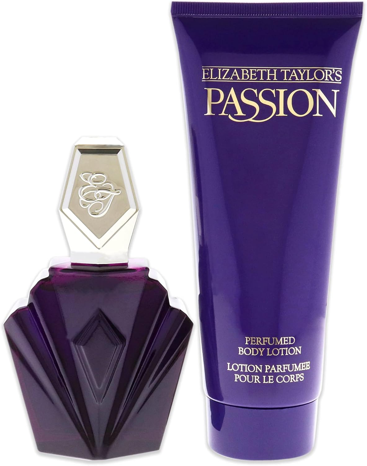 ELIZABETH TAYLOR PASSION 2PC SET 75ML EDT SPRAY & 200ML BODY LOTION
