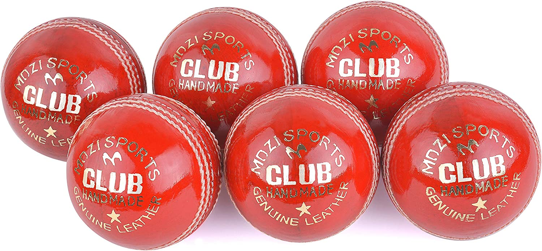 Junior Cricket Balls School Youth Leather Hard Balls Weight 4.75Oz Pack of 6