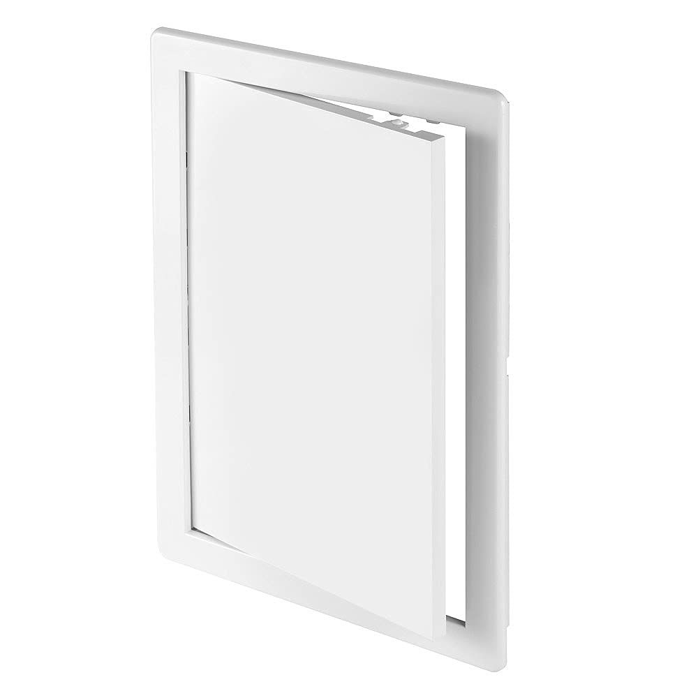 Awenta Plastic Access Flap Door 150 X 200 Mm - White Cover Plate for Opening Flap - Box Door Lock - Door Bolt - Concealed Hinge - Removable Door - Paintable Smooth Finish image number 2