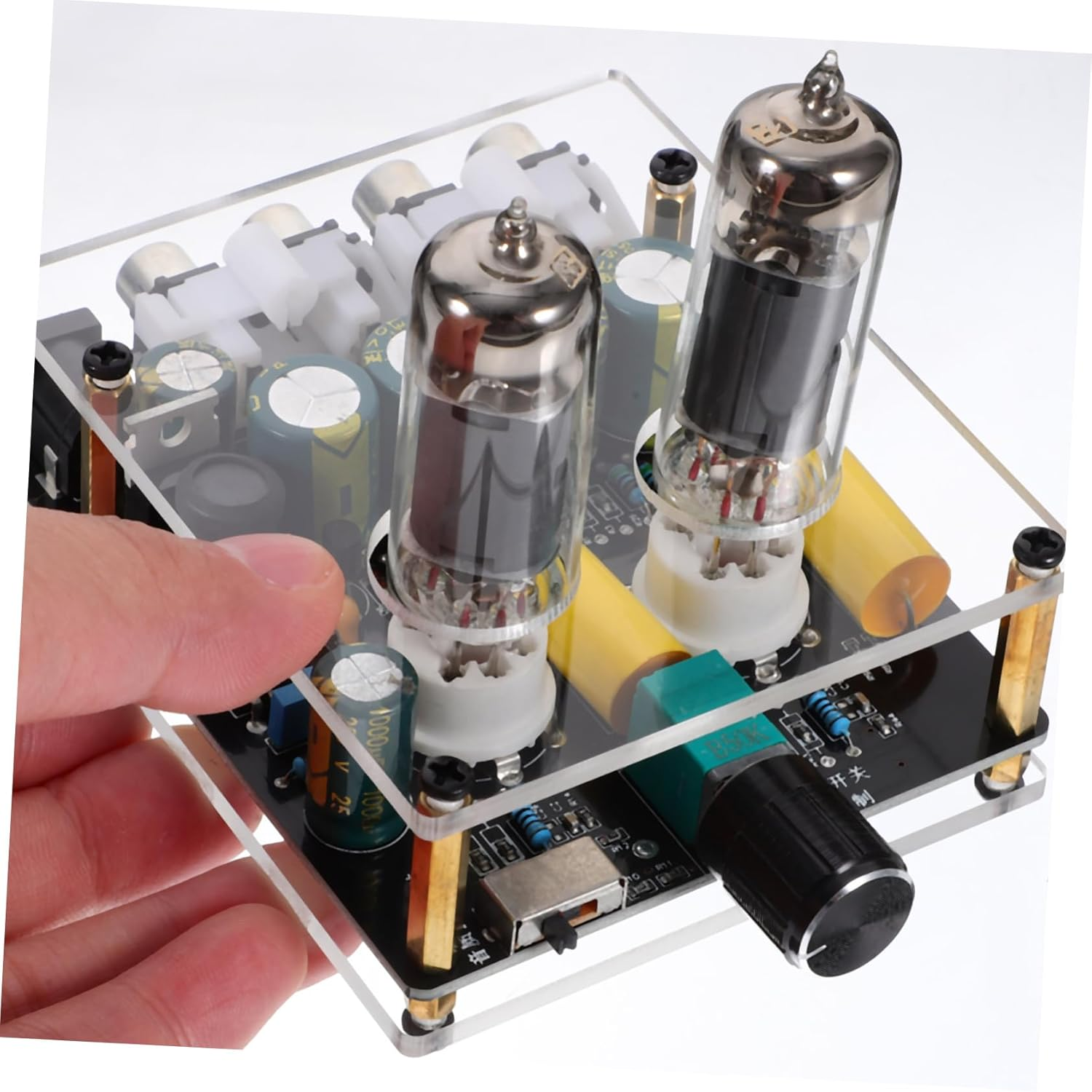 HOMSFOU Tube Preamp Vacuum Electron Tube Valve Preamp Amplifier Board DIY Dc12-16V for Home Theater and Turntable Audio Systems image number 1
