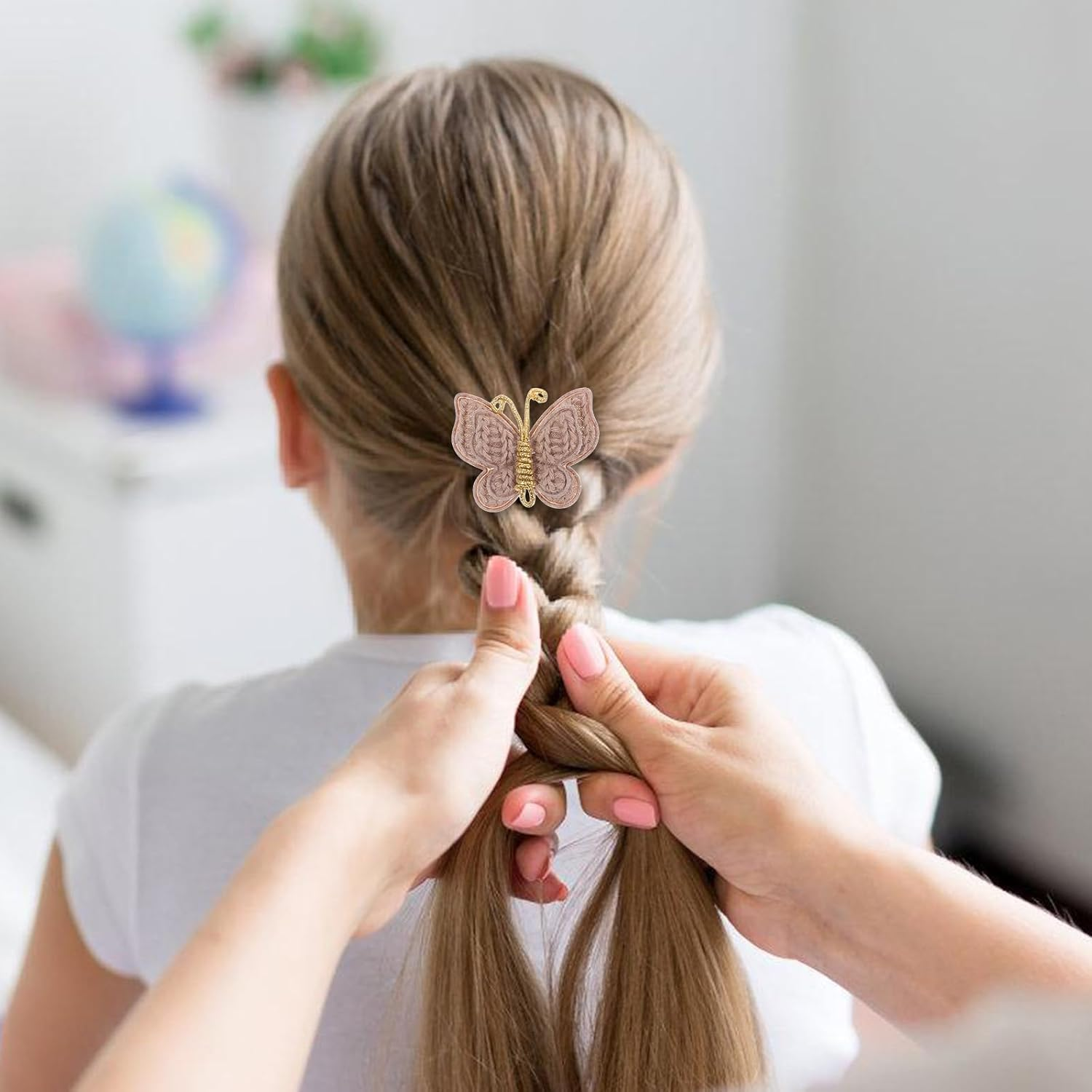 12 Pcs Butterfly Hair Clips,Knitted Butterfly Hair Clip with Yarn,Soft Knitted Wool Barrettes,Hair Clips for Girls with Bows Butterfly Flower,Handmade Barrettes Hair Accessories for Thin & Thick Hair image number 3