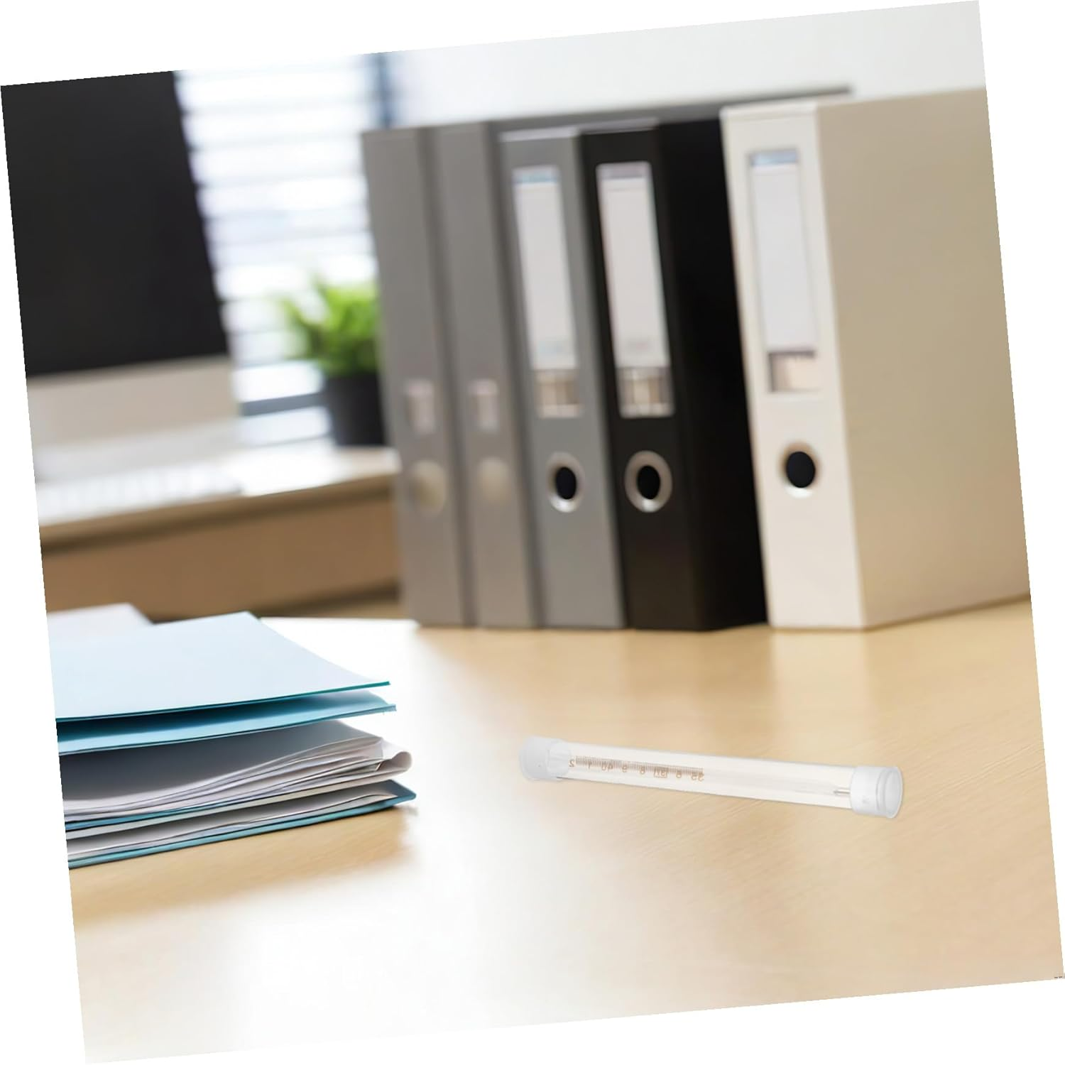 KOMBIUDA 10Pcs Transparent Plastic Thermometer Travel Case Portable Needle Storage Tubes for Home Office Outdoor Use Splash-Resistant Compact Organizer for Safe Thermometer Protection image number 3