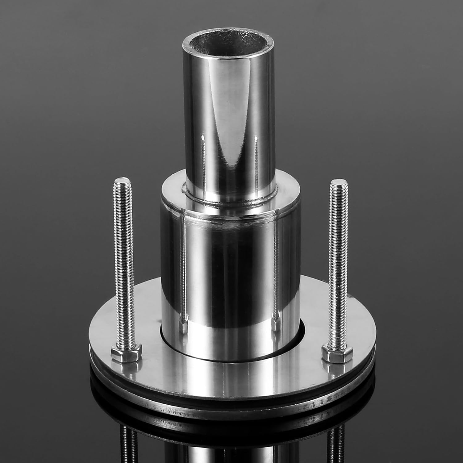 Straight Thru Hull Exhaust Skin 24Mm/0.94 Inch, 316 Stainless Steel Diesel Heater Exhaust Skin Fitting for Tube Pipe Socket Hardware for Diesel Parking Heaters Boat Marine Car Truck(Silver)