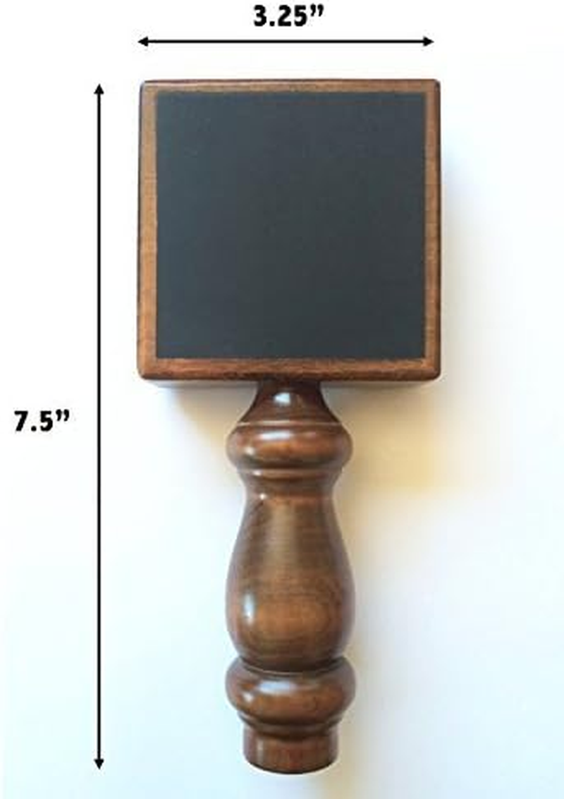 Proper Pour TH12 Square Wood Beer Tap Display with Chalkboard Faucet Handle, 7.25" L X 3.25" W image number 2