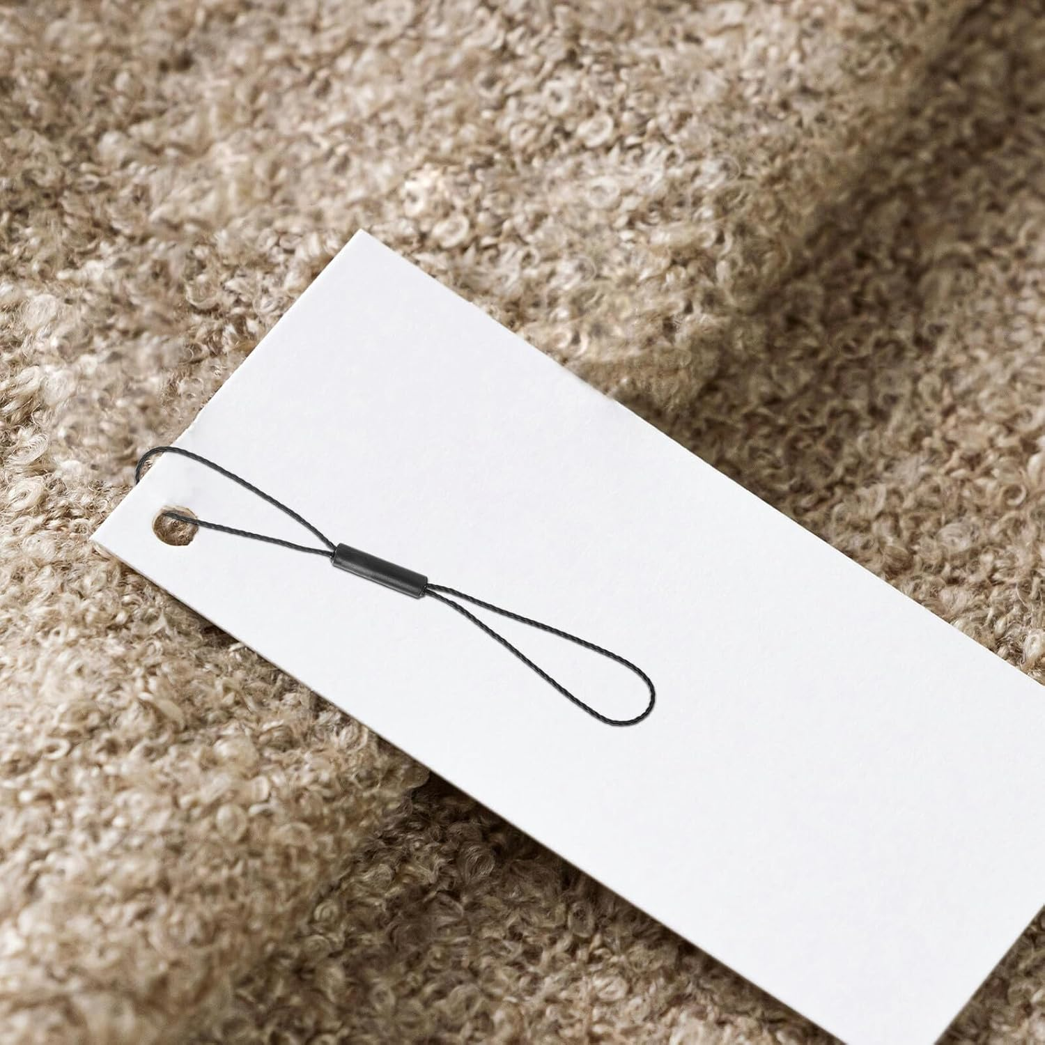 TOKIDNY Cylinder Double Lock Hanging Tag Strings Black Rope Fasteners for Clothing Shoes Bags Luggage Accessories Quick-Attach Design Pack image number 3