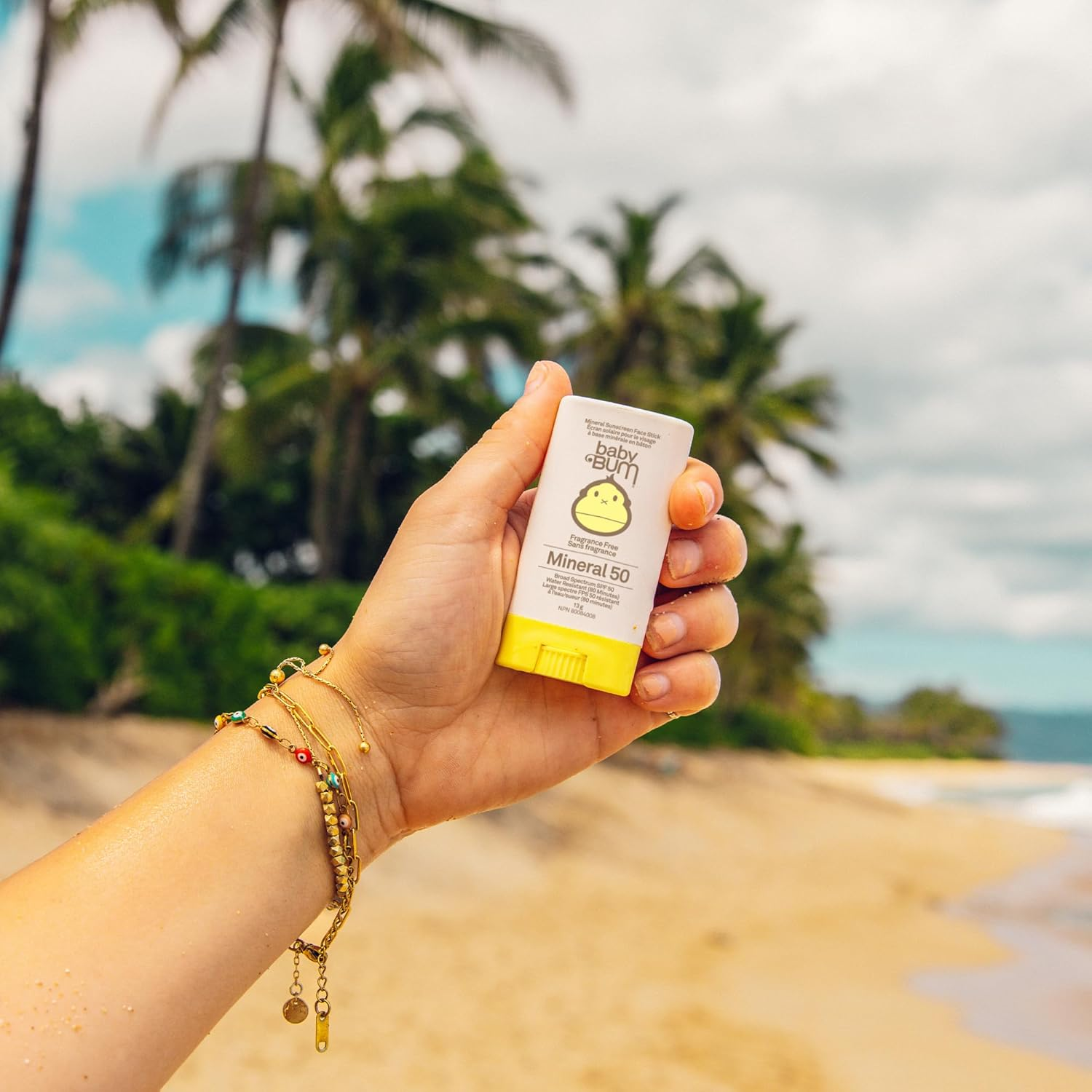 Sun Bum Baby Bum SPF 50 Sunscreen Face Stick - Mineral Roll-On UVA/UVB Face & Body Protection for Sensitive Skin - Fragrance Free - Travel Size - 13G