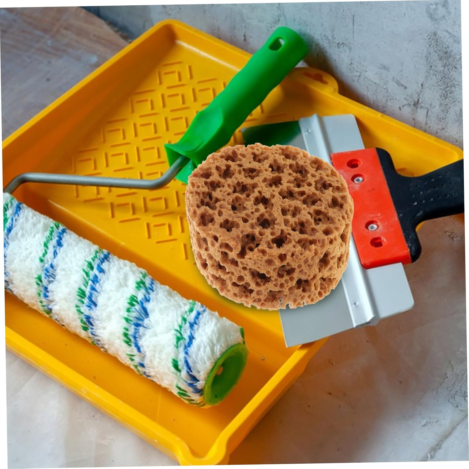 Stencil and Artist Paint Sponge Brush for Decorative Wall and Furniture Painting, Small Seaweed Foam Craft Tool for Fine Art and Diy Craft Painting image number 5