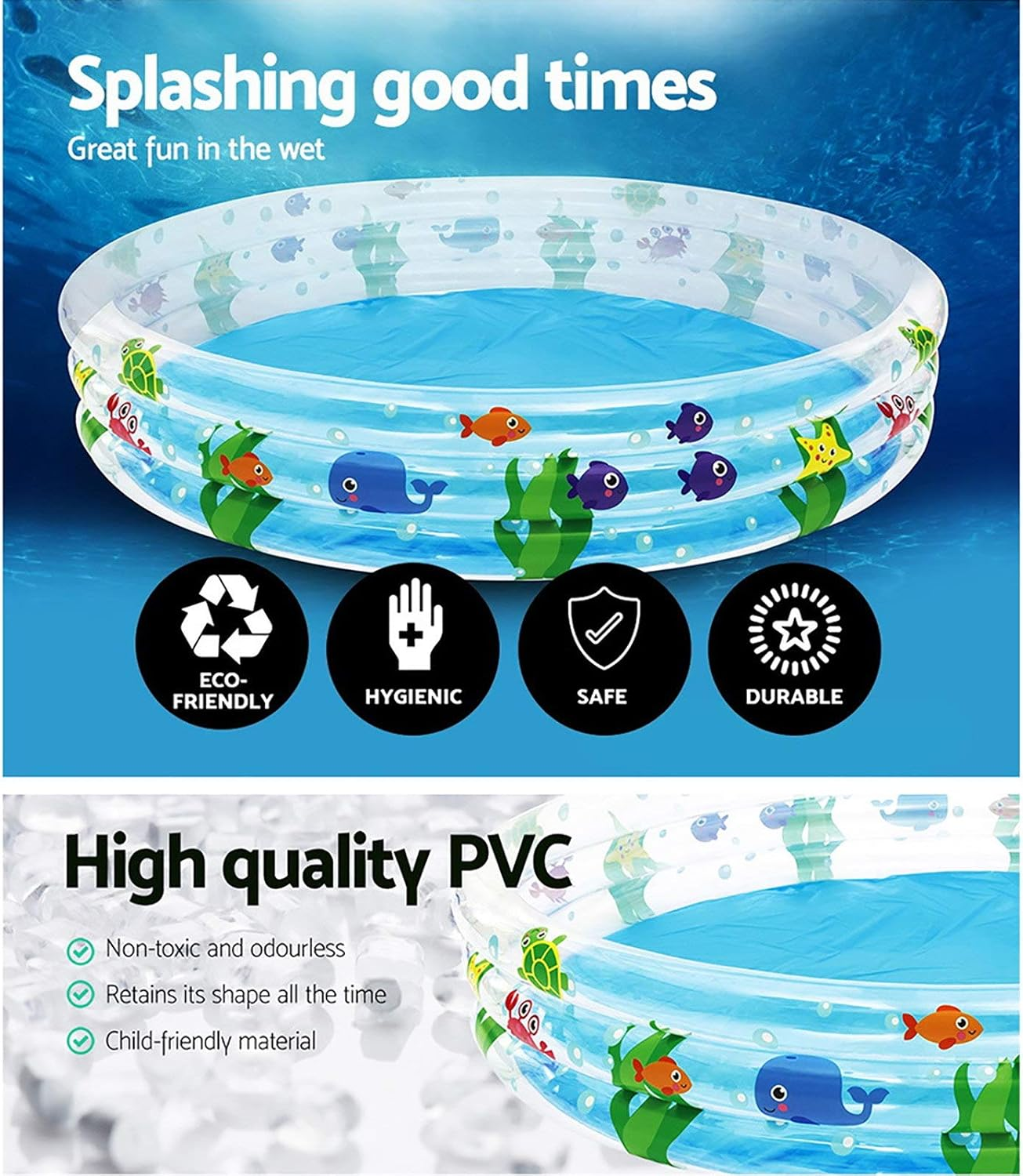 Bestway Deep Dive 3-Ring Swimming Pool, F1.83M X H33Cm image number 6