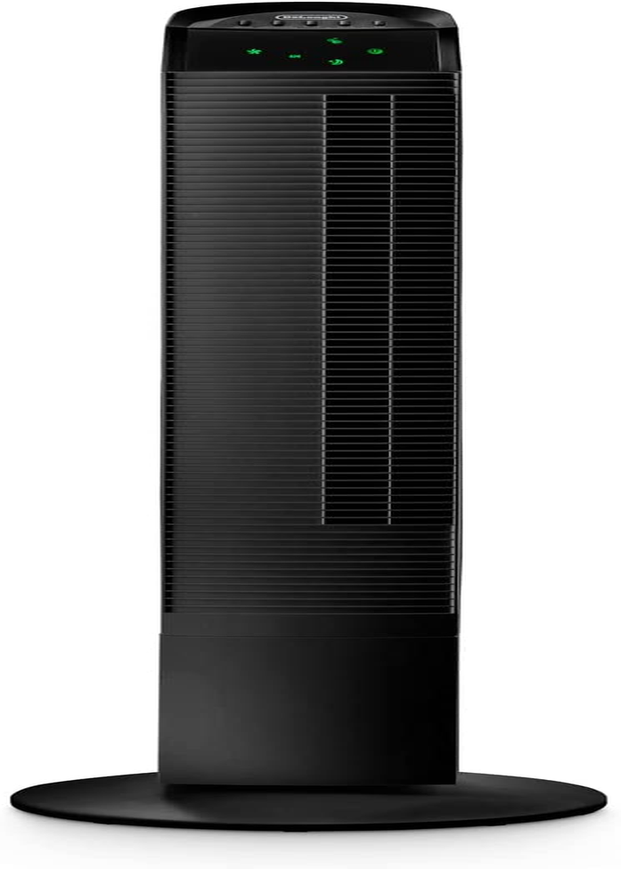 De&rsquo;Longhi Oscillating Tower Fan DETF111.BK with Ioniser for Better Air Quality, 3 Fan Speeds, Led Display, Auto-Off Settings and Remote Control, Black image number 3