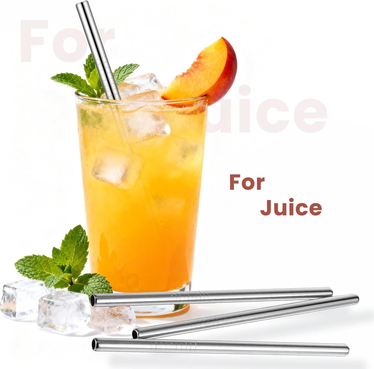 LIQWEI 10Pcs Short Metal Straws, Metal Straws Reusable, Stainless Steel Straw Cocktail Straw with 2 Cleaning Brushes, Bent Cup Accessories for Coffee Mugs, Small Glasses or Cups image number 5