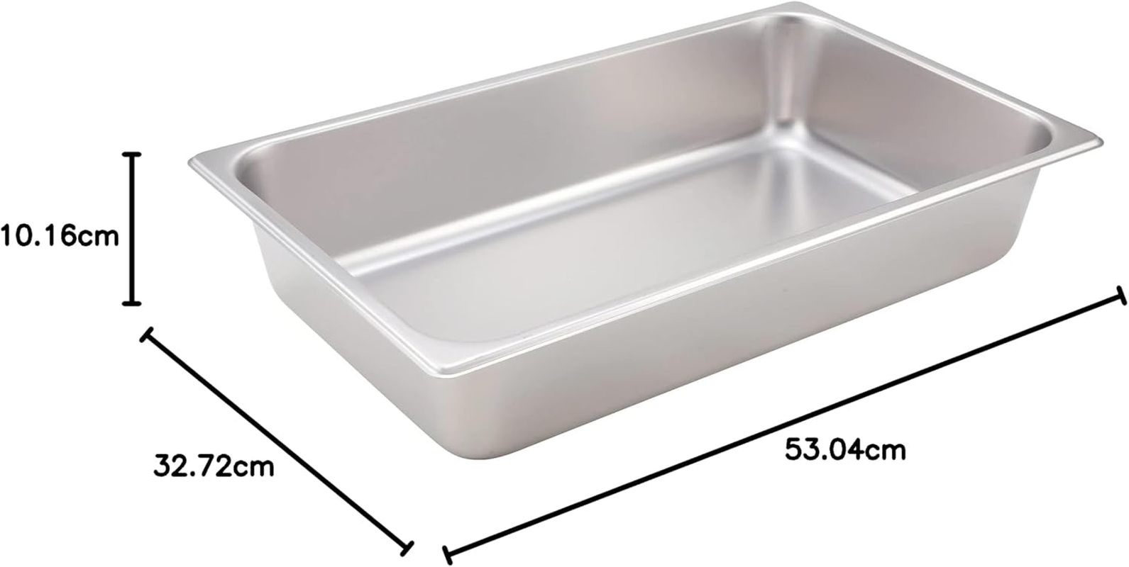 Winco 4-Inch Pan, Full, Stainless Steel