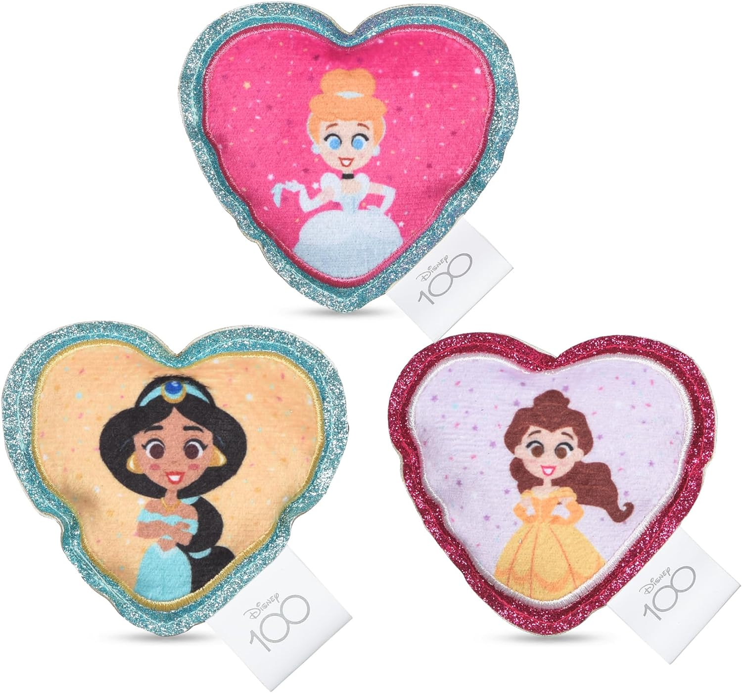 Disney for Pets 3 Piece Princess Cat Toys with Catnip and Crinkle, 4In | Shimmery, Crinkly Cat Toys | Catnip Plush Toys for Cats Inspired Princess Characters