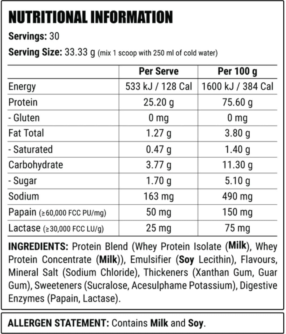 Faction Labs 100% Whey Protein 1Kg Chocolate Mint