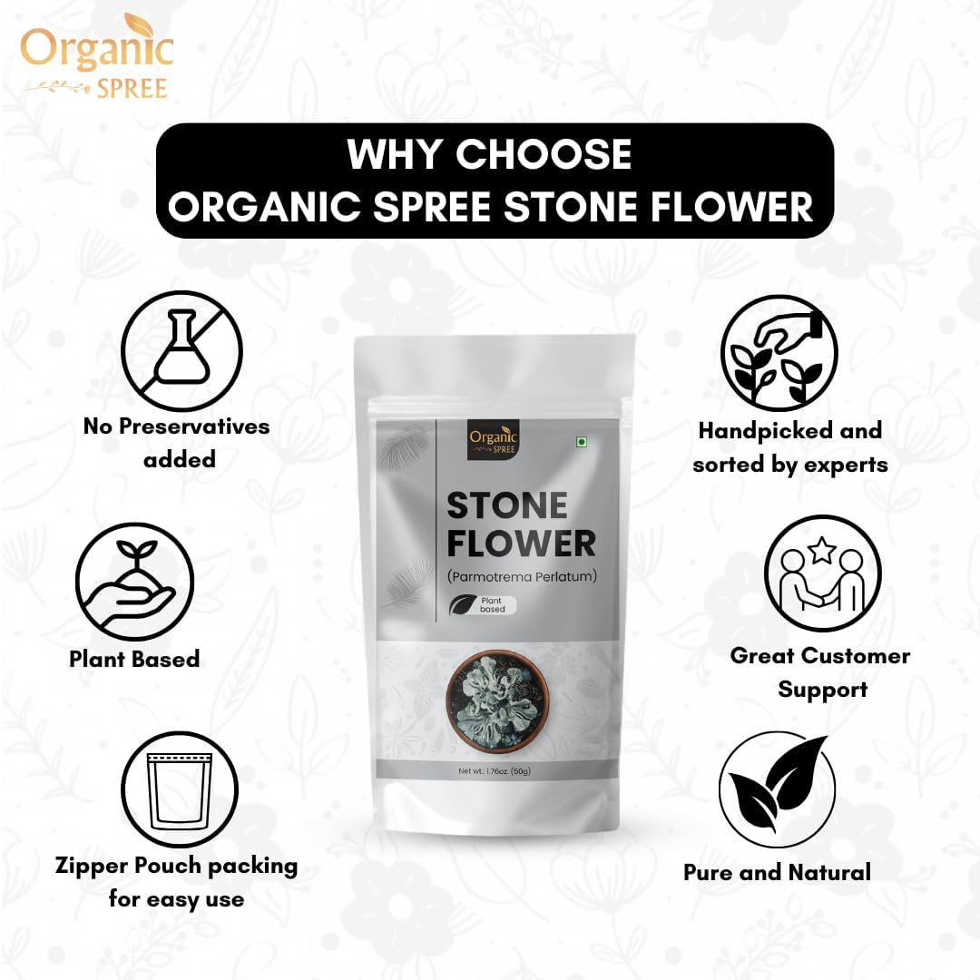 Organic Spree Stone Flower 50Gm (1.76Oz) Dagad Phool &ndash; Kalpasi &ndash; Pure and Natural 50Gm image number 4