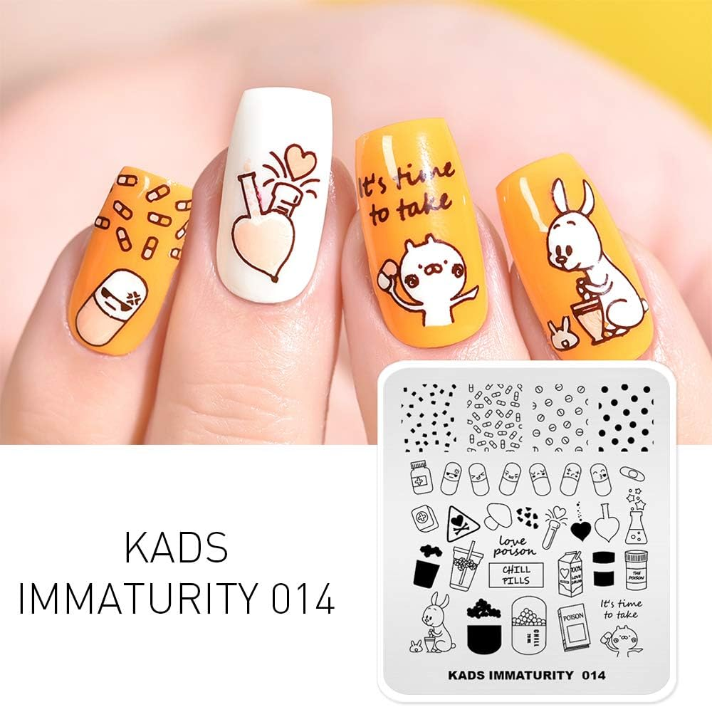 KADS Stamping Plates Manicure Template Nail Art Image Stamp Cute Rabbit Nail Design Tools (IM014) image number 5