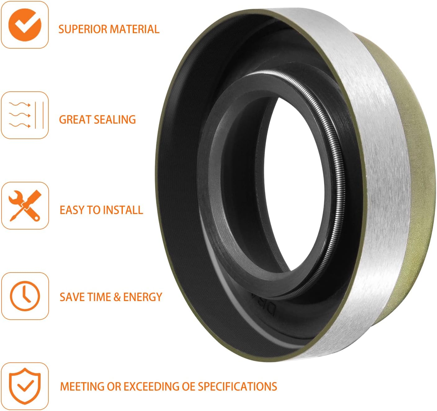 2 Packs of 46470 Oil Seal Fit for Dana 30 Inner Axle Complatible with Jeep Wrangler YJ TJ JK CJ image number 2