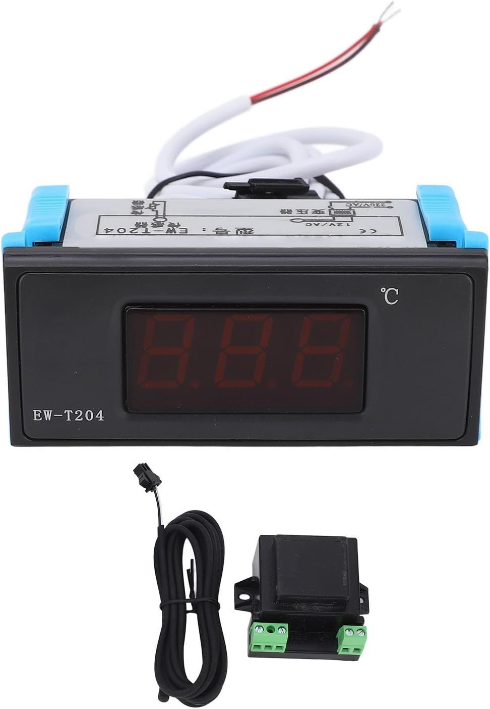 Fdit Digital Thermostat Dual Display Temperature Controller for Efficient Work AC12V ABS Material image number 4