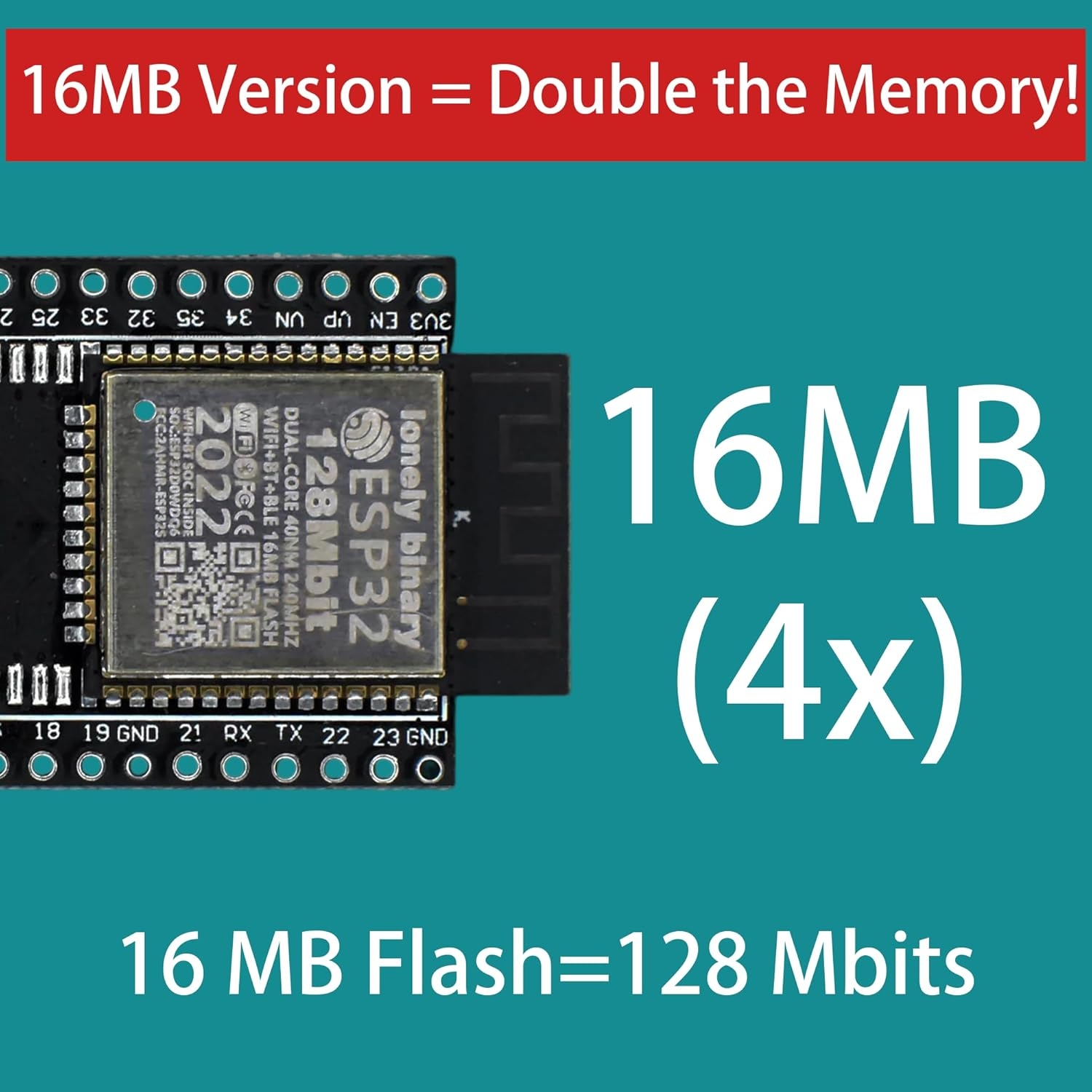 3-Pack ESP32 16MB Flash Wifi Bluetooth Development Boards and a Expansion Board Compatible with Arduino IDE and Micropython (Devkitc-16Mb[X3]+Expansion) image number 3