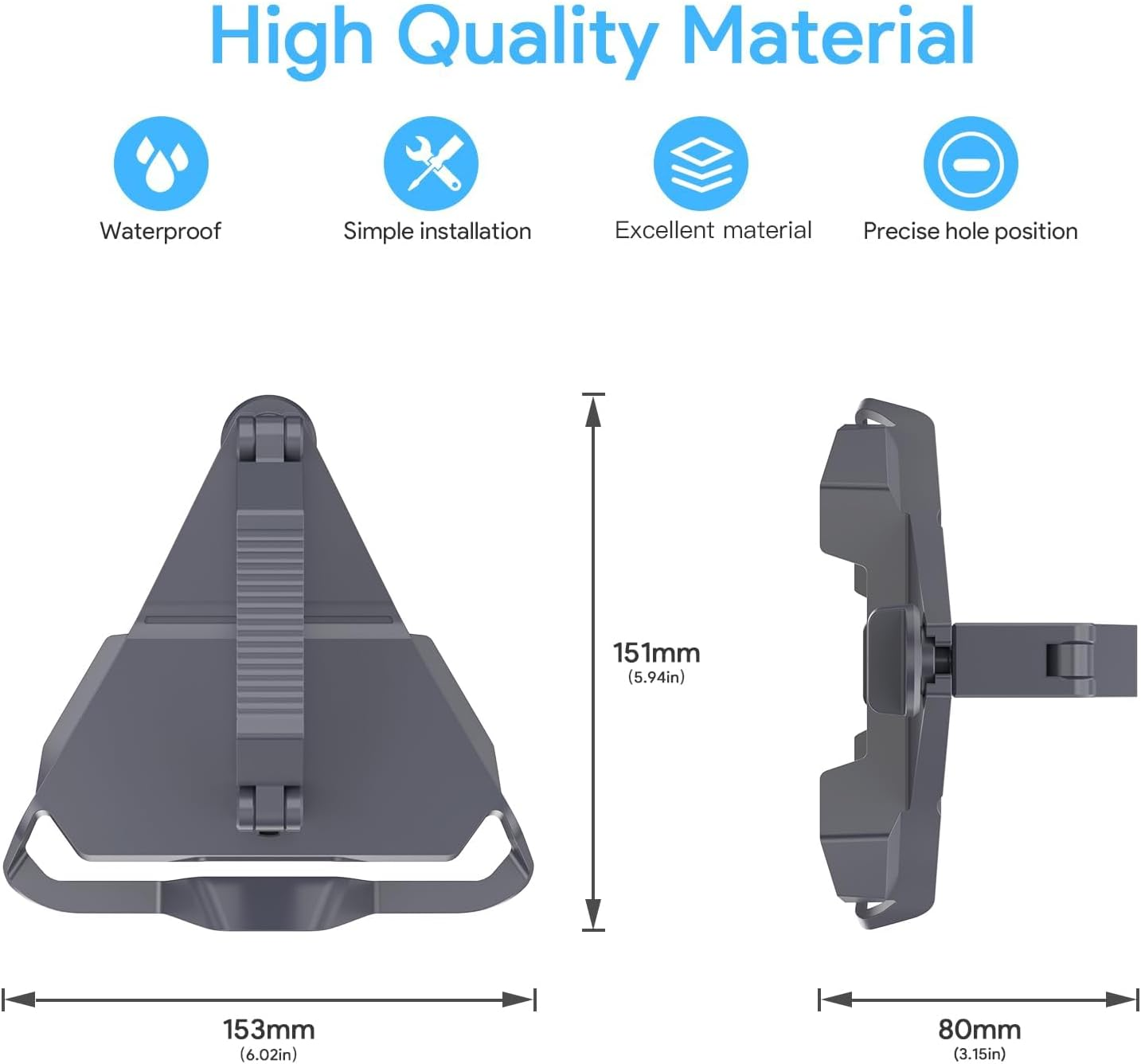 Starlink Mini Mount, 0.47''-1.89'' Anti-Rust Mimi Starlinks Roof Rack Mount for Accessories Star Link Mini Dishy, Fits Star Link Mimi Standard Pole Rv,Caravans,Van Mobility image number 2