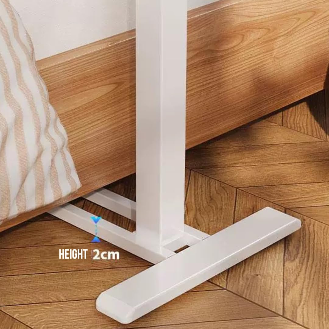 Overbed Bedside Table with Gas Lift & Ajustable Height Rolling Lockable Wheels for Laptop (Black) image number 6