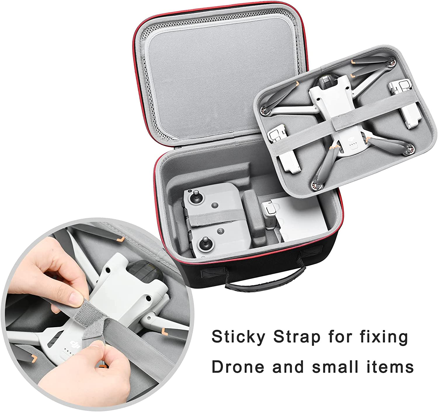 RLSOCO Hard Case for DJI Mini 3 Pro - Fits Full Mini 3 Pro Accessories: Drone Body,Rc-N1 or RC Controller,Propellers (Allows Arms Unfold and Fold) image number 5