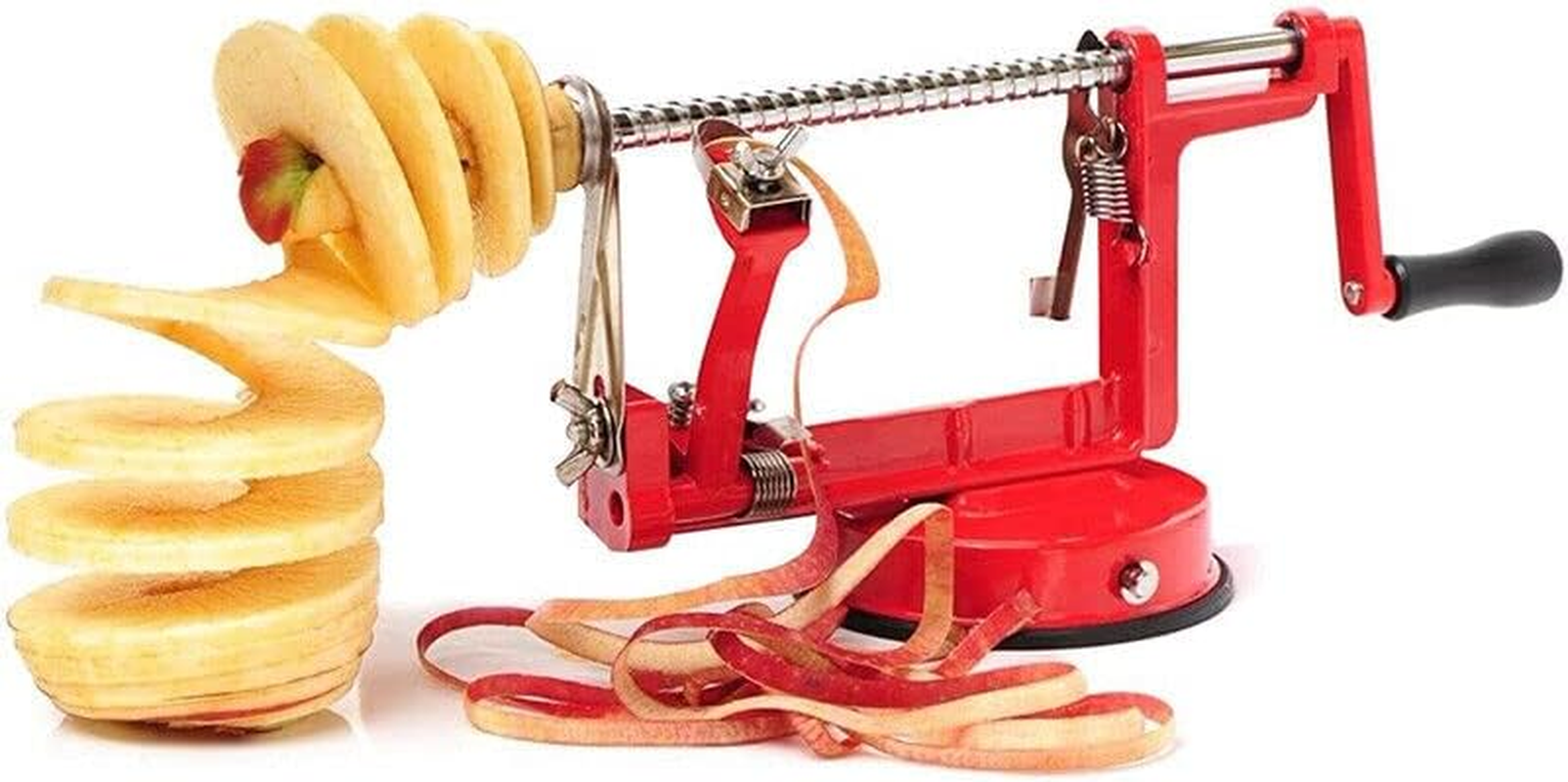 AIMALL 3 in 1 Apple Peeler Red Kitchen Tool Slinky Machine Fruit Cutter Slicer Corer image number 6