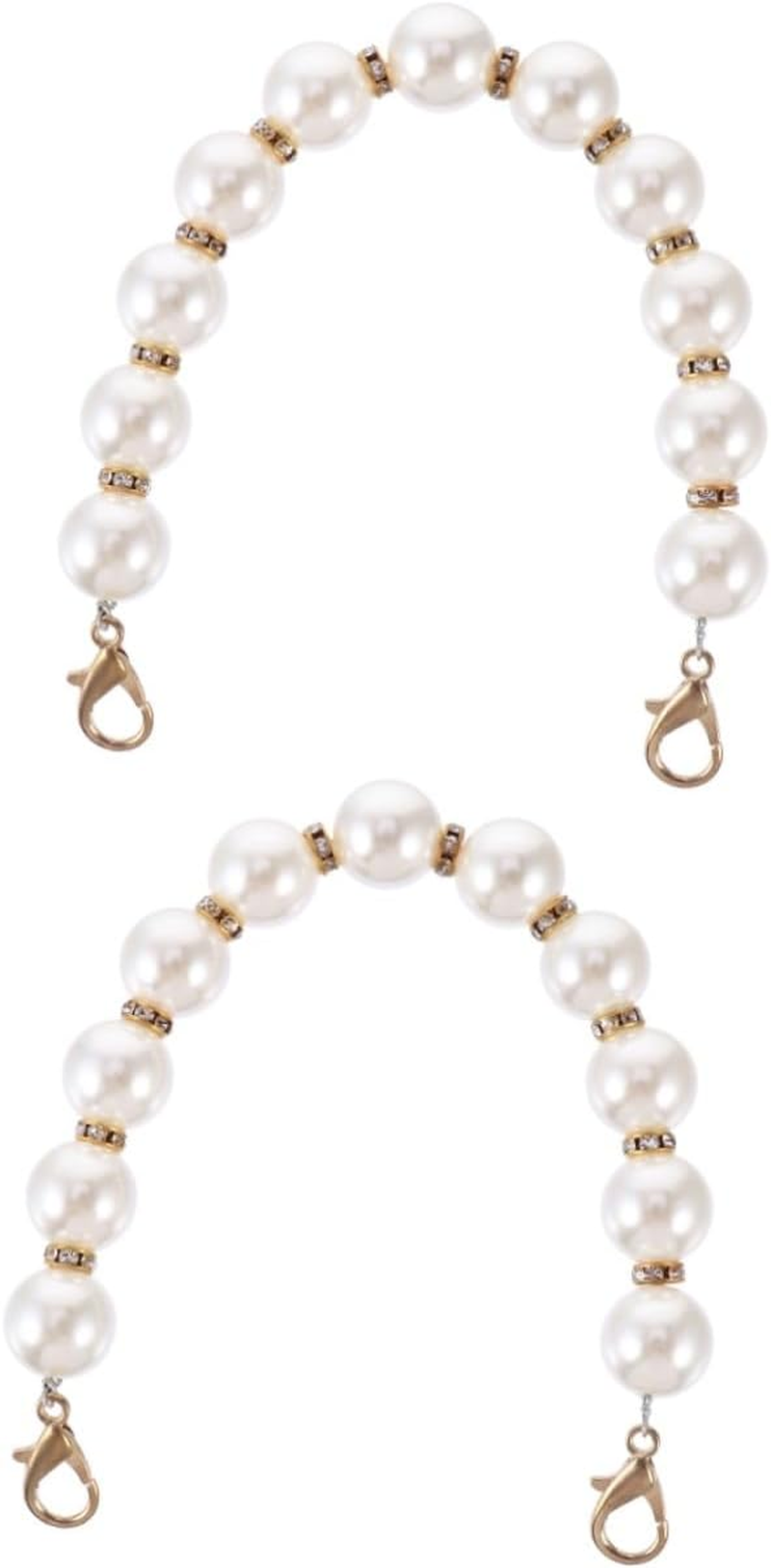 HOODANCOS 2Pcs Quality Metal Luggage Straps Belts Suitcase Strap Bag Chain Pearl Chain image number 4