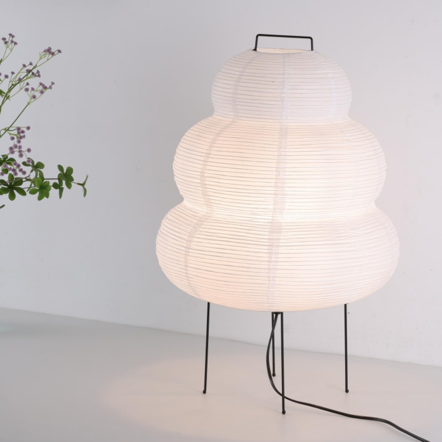 Noguchi-Inspired Handcrafted Rice Paper Lantern Floor Lamp image number 1