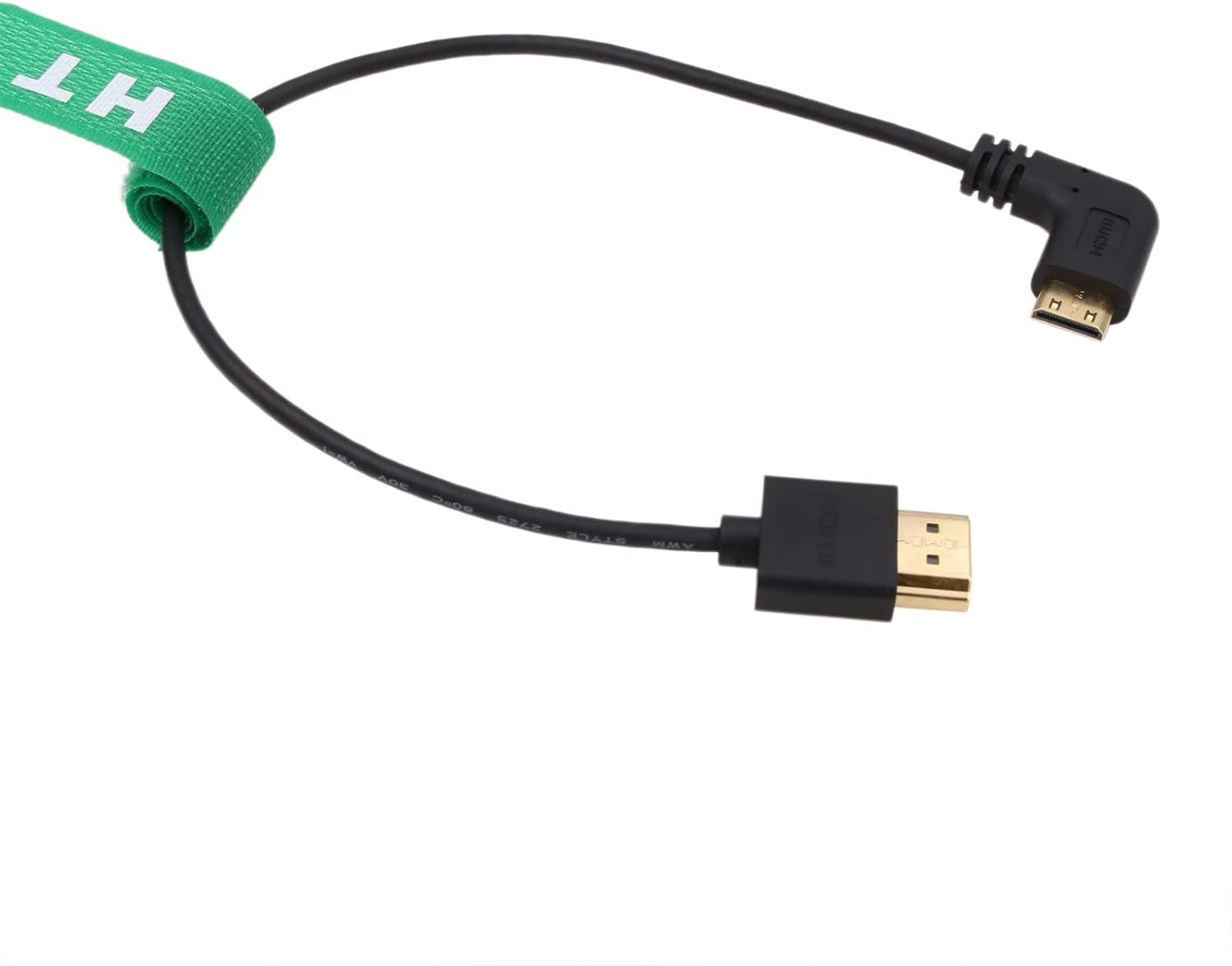 Hangton 4K 120Hz 8K 30P Mini HDMI Cable for Canon EOS R RP 5DIV ATOMOS Ninja V Shinobi Nikon Z6 D750 Sony XR50 NEX Portkeys BM5 Monitor Type a C HDMI 2.1 Left Angle 30Cm image number 3