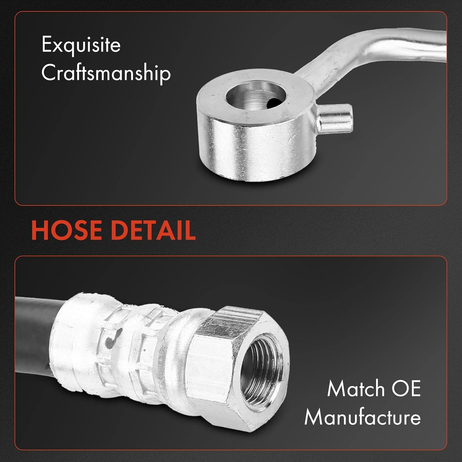 A-Premium Power Steering Pressure Hose Line Assembly Compatible with Hyundai Tucson 2005-2009 & Kia Sportage 2005-2010, 2.7L, with Washer, from Pump image number 1