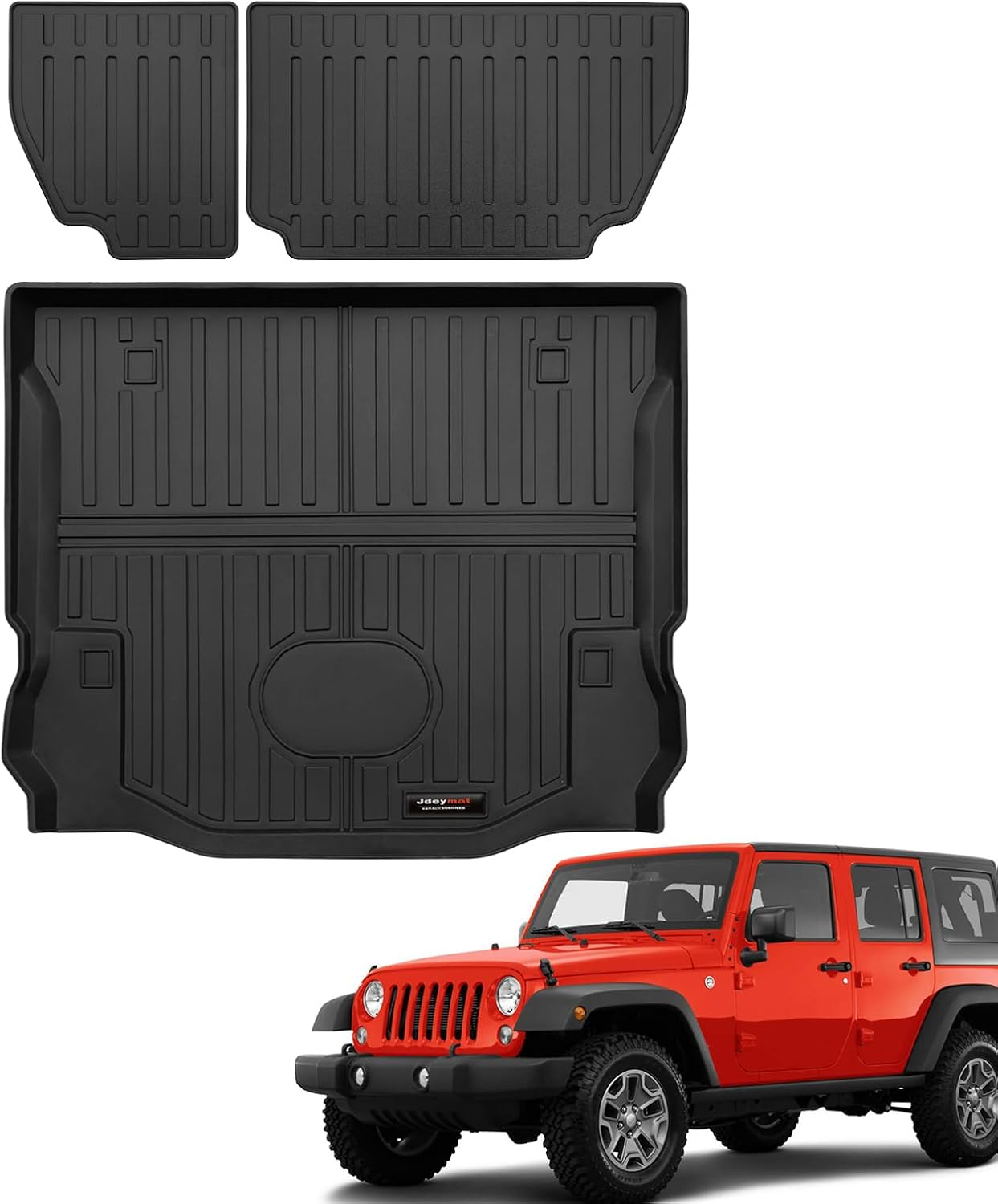 All Weather Floor Mats & Cargo Liner Compatible for 1997-2006 Jeep Wrangler TL/LJ Accessories (For1997-2006 Jeep Wrangler TJ/LJ)