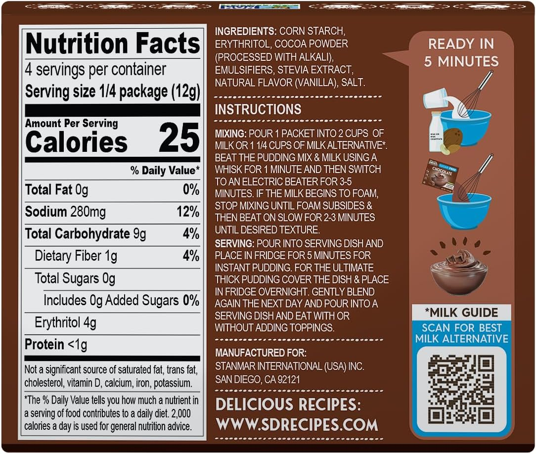 Simply Delish Chocolate Natural Pudding and Pie Filling, 48 G image number 6