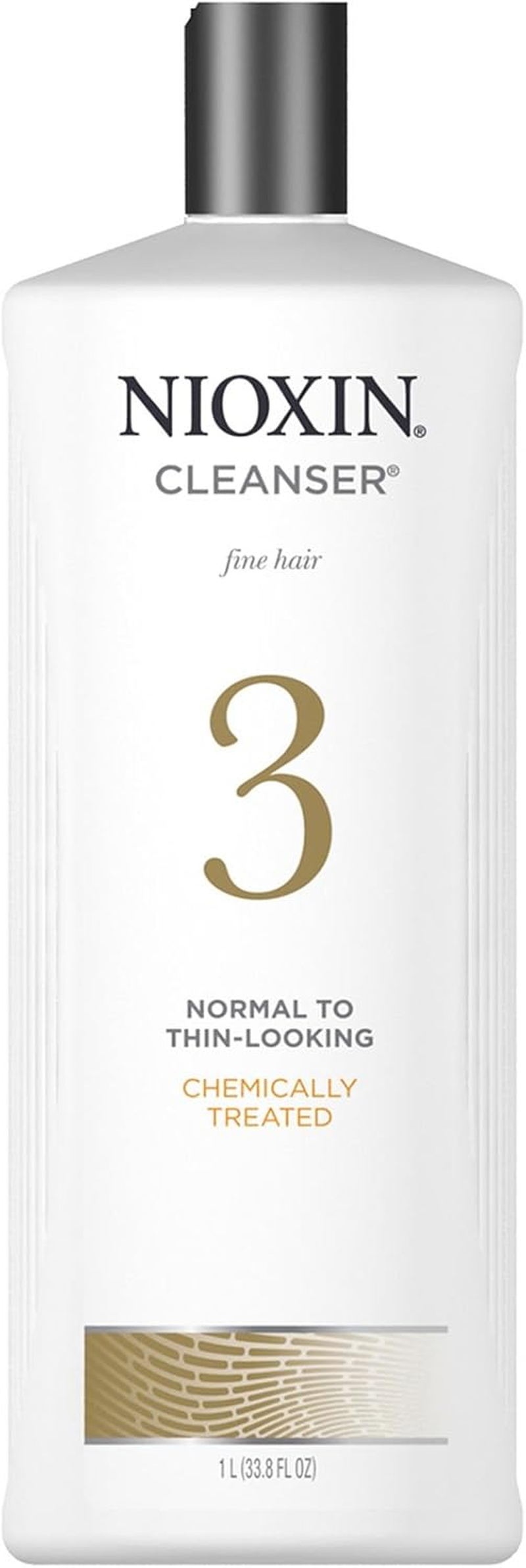 Nioxin Derma Purifying System 3 Cleanser Shampoo (Colored Hair, Light Thinning, Color Safe) 1000Ml/33.8Oz