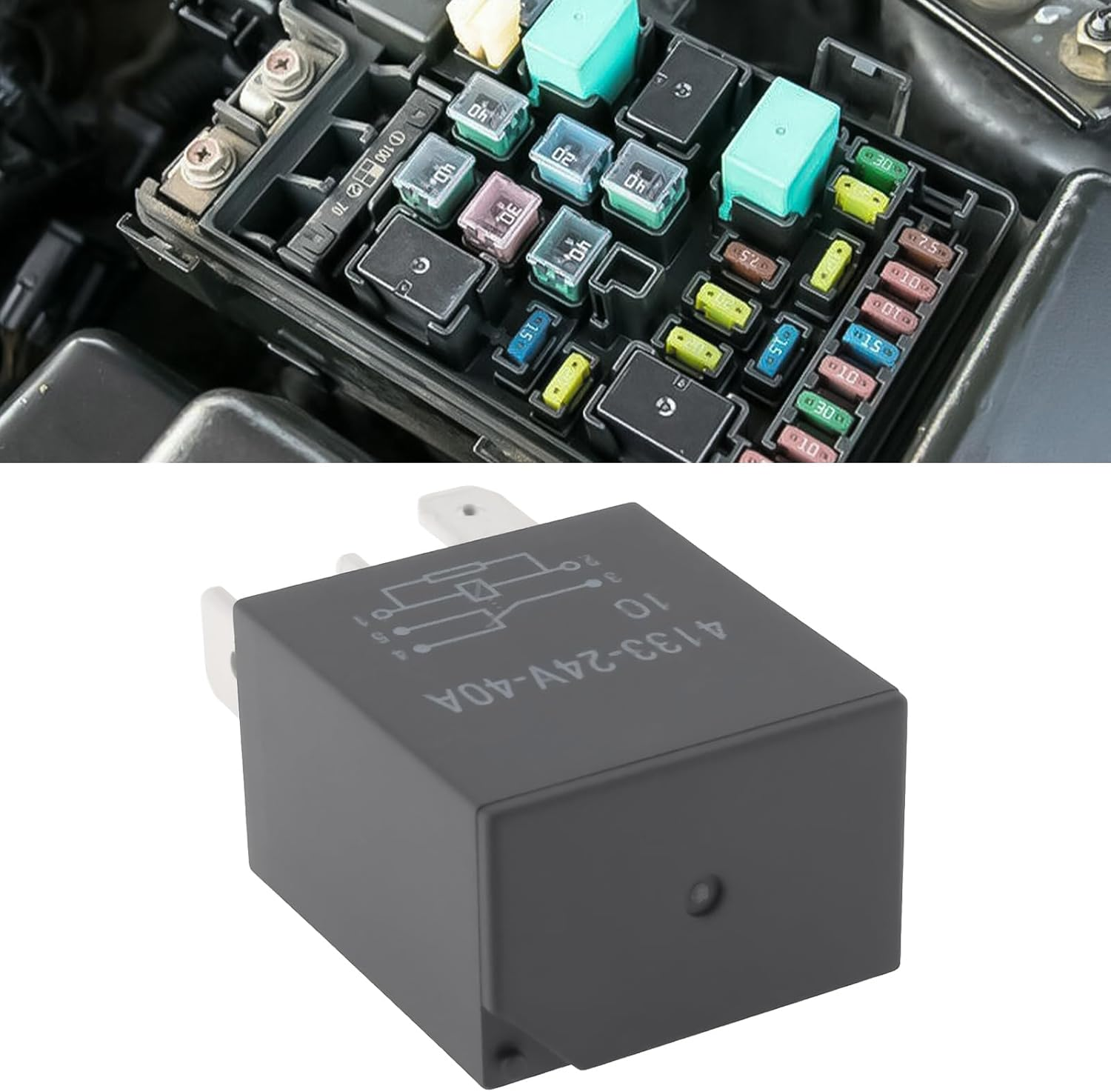 LT Easiyl 2Pcs 24VDC 5Pin Automotive Relay Replacement 156700-1840 Compatible with DENSO image number 4