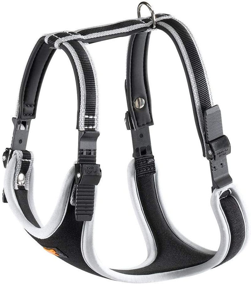 Ferplast Ergocomfort Nylon Padded Dog Harness Medium Grey/Black