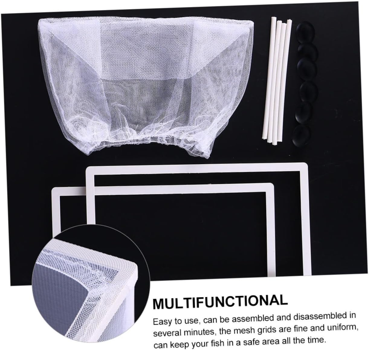 Gadpiparty 3Pcs Small Fish Hatch Isolation Boxes Mesh Fish Breeding Tank Aquarium Separation Net Suction Cup for Fry Hatchery Juvenile Separation image number 6