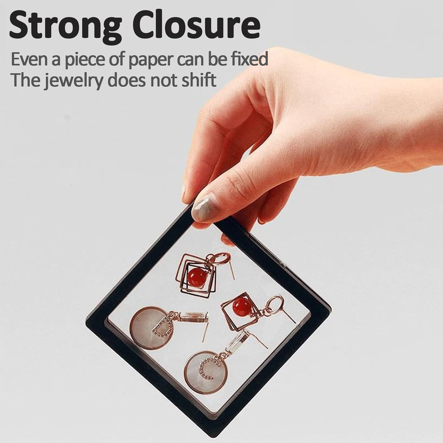 10PCS 3D Floating Frame Display Stand, Transparent Display Frame, Challenge Coin Holder for Jewelry Antique Specimens, 2.75X2.75 Inches image number 1