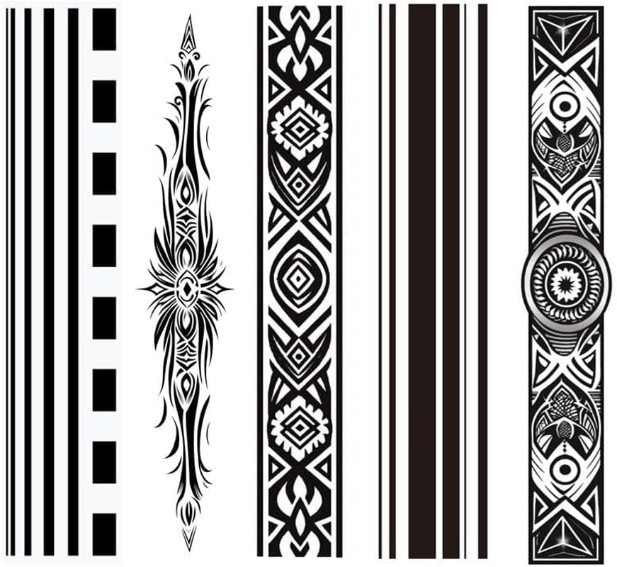 Temporary Bracelet Tattoos Tribal Tattoos Maori Design Tattoos Jim5 5 Sheets image number 6