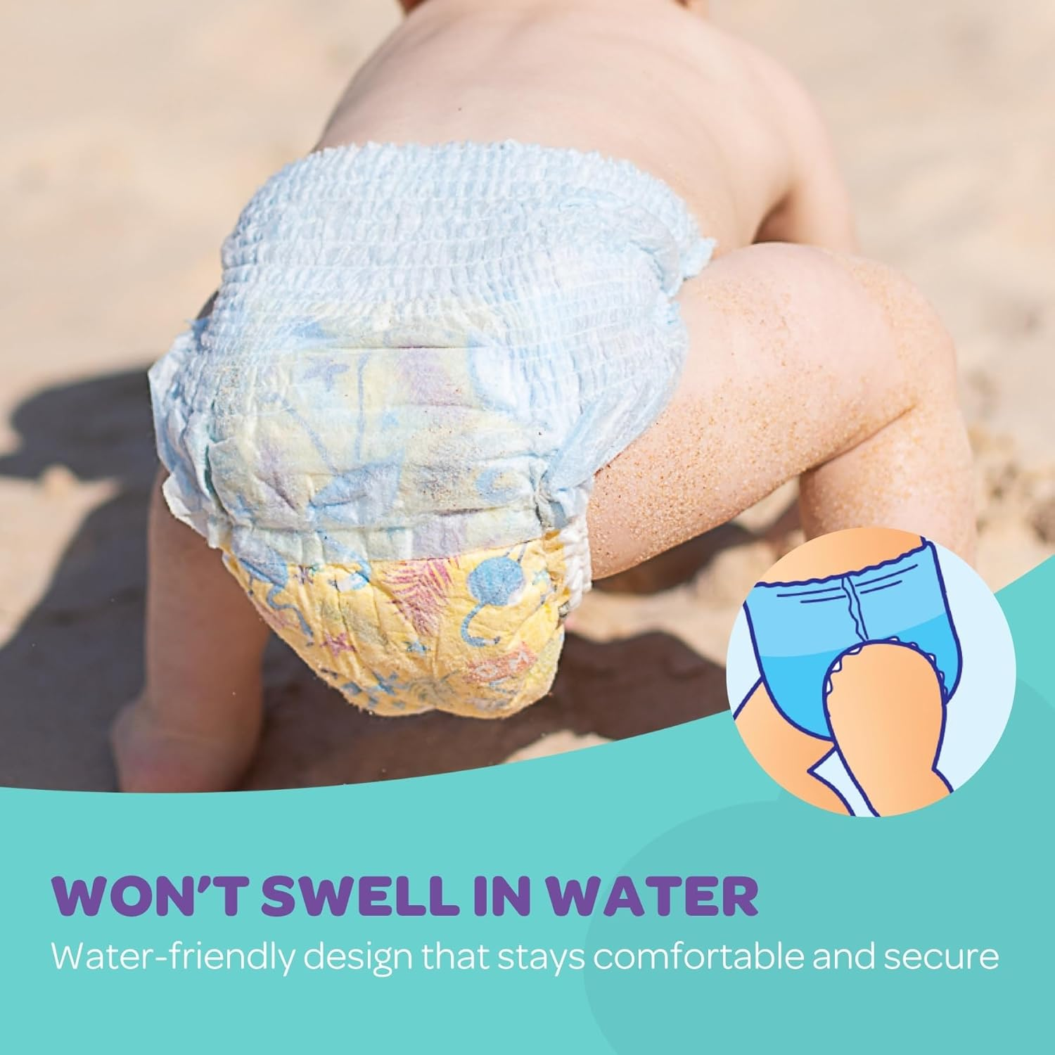 Babylove Swim Pants Medium (9-14Kg) | 30 Pieces (3 X 10 Pack) image number 4